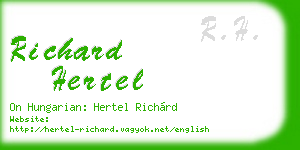 richard hertel business card